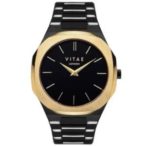 Vitae London Men’s Black & Gold Bracelet Watch